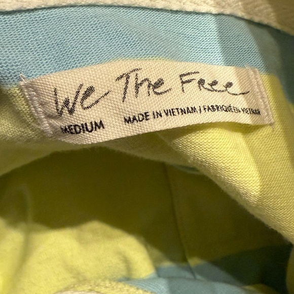 Free People Peyton Rugby Tee in poolside Combo Size medium oversized - Picture 7 of 10